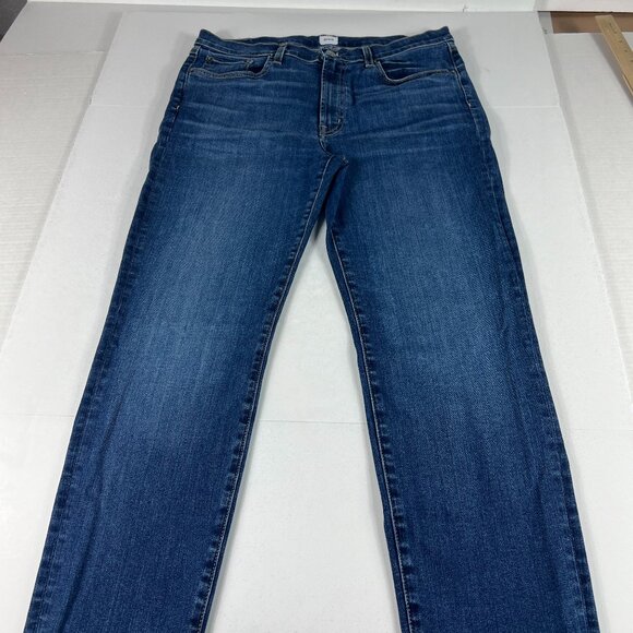 Edwin Jeans Women's 31 Bree Straight Crop High Rise Blue Faded Stretch Denim - Picture 1 of 16